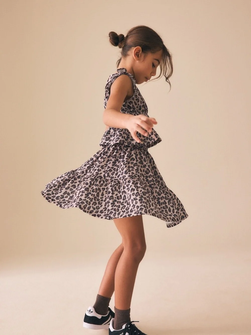 Girls Leopard Print Skirt and Top Set - NWT 7yrs